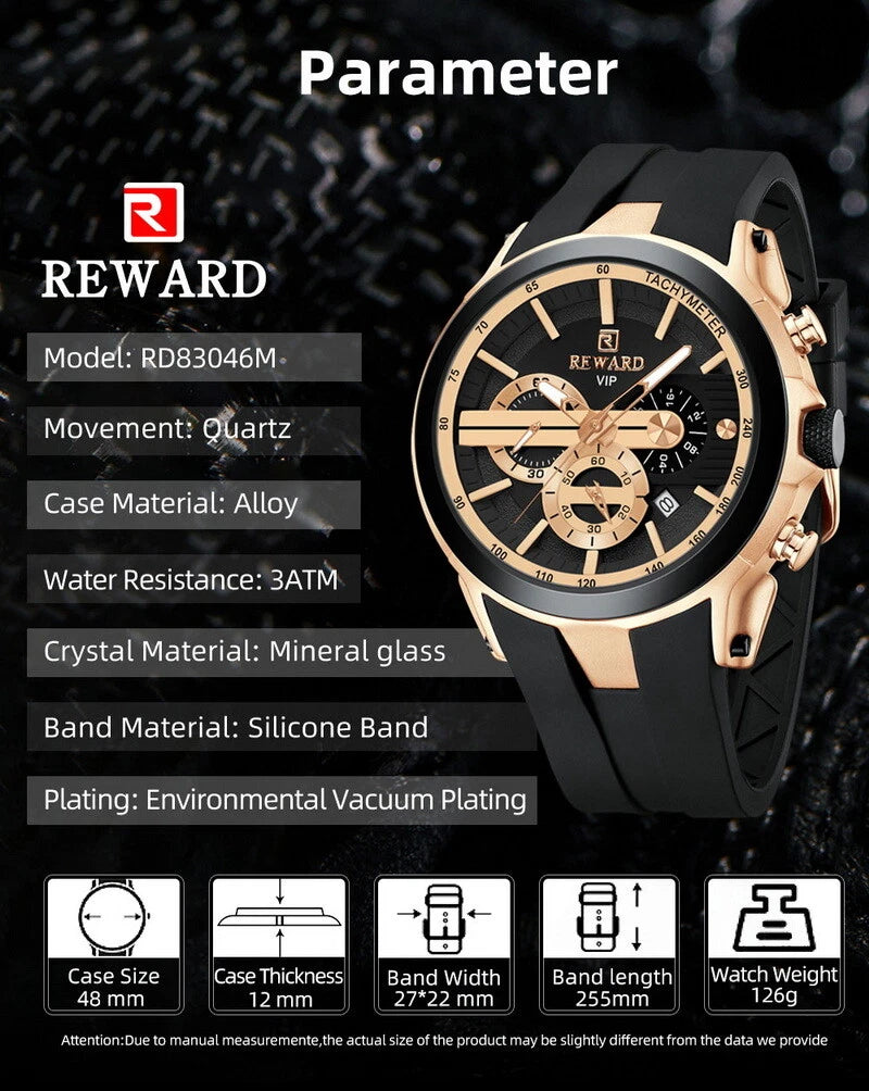 REWARD Chronograph Sport Watch – Premium Silicone Band