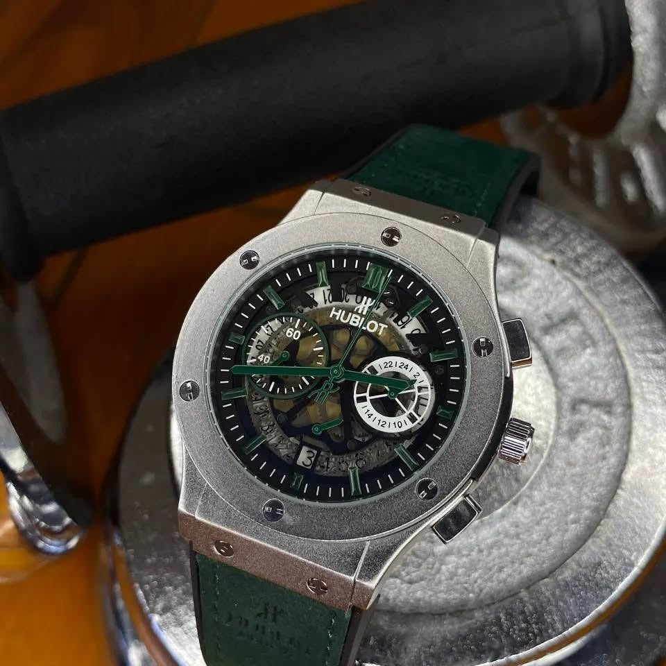Hublot Classic Fusion Skeleton Chronograph – Green Edition (Men's Luxury Watch)