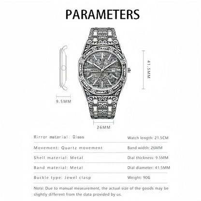 Kiswa Kaba Dial watch-Rubber Bracelet-For Men